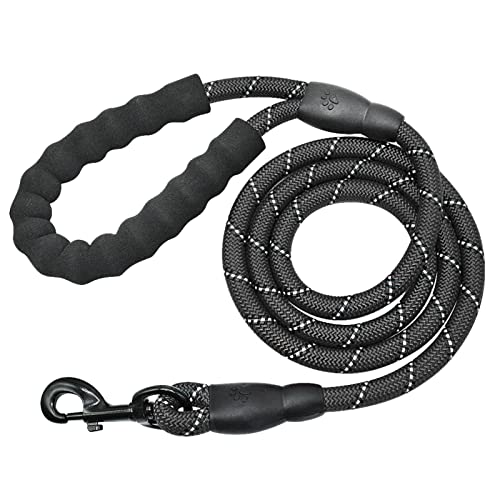 Schleppleine für Hunde Hundeleine Nylon-Hundeleine für kleine, mittelgroße und große Hunde Hundeleine zum Trainieren(Black) von RVIFY