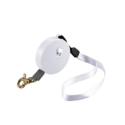 Schleppleine für Hunde Mini-Hundeleine für Welpen, automatisches Nylonseil, Haustier, im Freien, Traktion, flaches Seil Hundeleine zum Trainieren(Round White) von RVIFY