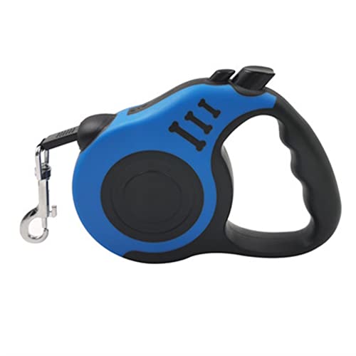 Schleppleine für Hunde Pet Automatische einziehbare Zugseil Hundeleine Einziehbare Hundekette Heimtierbedarf Hundeleine zum Trainieren(B-Blue,3 M) von RVIFY