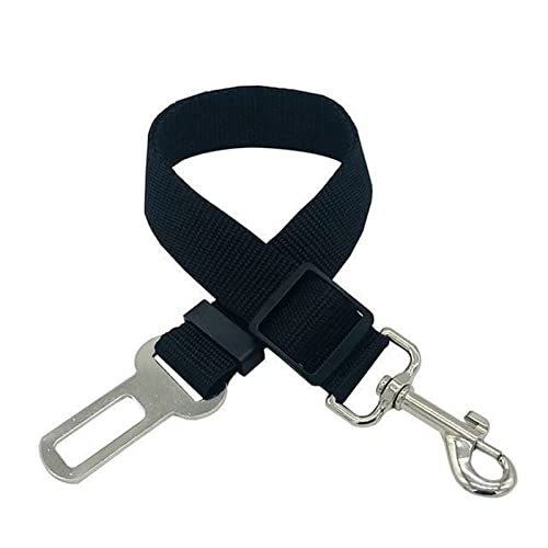 Schleppleine für Hunde Verstellbarer Haustier-Hundekatzen-Auto-Sicherheitsgurt Nylon Small Medium Large Dogs Traction Rope Travel Hundeleine zum Trainieren(Black) von RVIFY