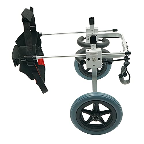 Hunderollstuhl 2 Räder, volle Unterstützung PET HOTGIE Welpen Hinterbeine Rehabilitation Wagen Einstellbar, leichte Montage (0-25kg) (Size : M for 15-24kg) von RXBFD