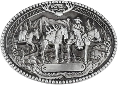 Gürtelschnallen for Herren, Gürtelschnallenersatz, Gürtelschnallen im Western-Cowboy-Stil, 1 Stück, Gürtelschnalle aus Metall, Western-Stil, Pferdeteam, Jeansgürtelzubehör im europäischen und amerikan von RYRYR