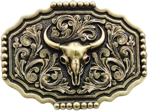 Gürtelschnallen for Herren, Gürtelschnallenersatz, Western-Cowboy-Gürtelschnallen, 1 Stück, Gürtelschnalle mit Bullenköpfen, Cowboy-Gürtelschnalle, passend for 1,5–1,6 Zoll breite Gürtel, mehrere Stil von RYRYR