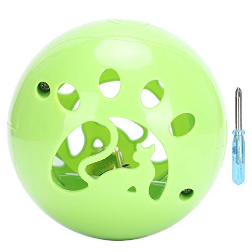 RYTTGOP Cat Toys, 2,6 in Blinkender Spielzeugball -Haustier -Versorgung Rolling Ball mit Bell Pet, das interaktive Spielzeug für Innenkatzen im Freien klingt (Green) von RYTTGOP