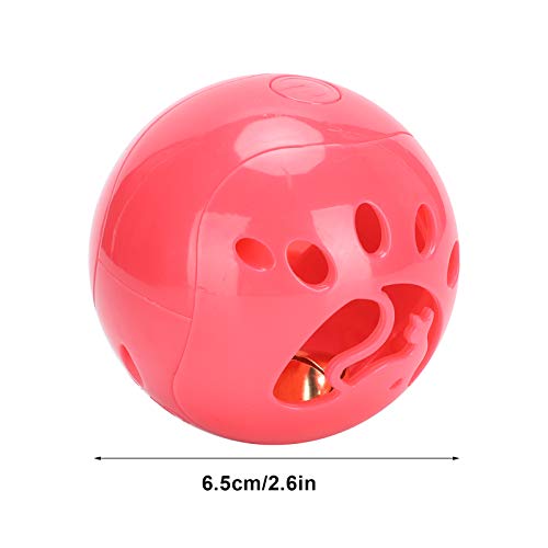 RYTTGOP Cat Toys, 2,6 in Blinkender Spielzeugball -Haustier -Versorgung Rolling Ball mit Bell Pet, das interaktive Spielzeug für Innenkatzen im Freien klingt (Red) von RYTTGOP