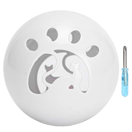 RYTTGOP Cat Toys, 2,6 in Blinkender Spielzeugball -Haustier -Versorgung Rolling Ball mit Bell Pet, das interaktive Spielzeug für Innenkatzen im Freien klingt (White) von RYTTGOP