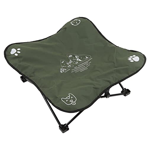 RYTTGOP Dog Cot, 27,6 x 27,6 x 8,3 in faltbarem Hundebett, Installation erfordert Keine Werkzeuge Innenhilfe für große Hunde (OD grün) von RYTTGOP