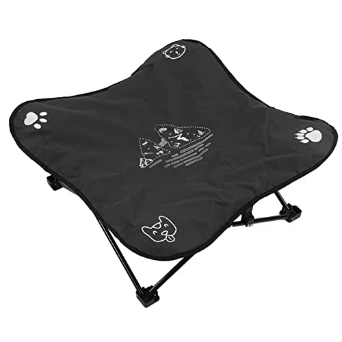 RYTTGOP Dog Cot, 27,6 x 27,6 x 8,3 in faltbarem Hundebett, Installation erfordert Keine Werkzeuge Innenhilfe für große Hunde (Schwarz) von RYTTGOP