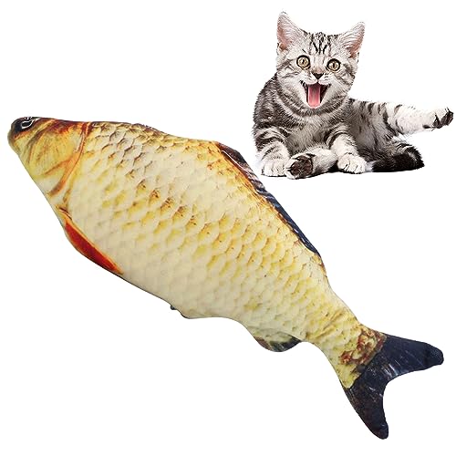 RZMZBY Katzenspielzeug Fisch mit Katzenminze,Katzen Beschäftigung/Cat Toy/Cat Fish,waschbares Plüschtier für Katzen mit Minzekissen für Katze und Haustiere zum Spielen Treten von RZMZBY