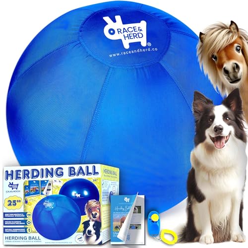 Race&Herd Hüteball 25" | Herding Ball für Hunde | Robuste Hundespielzeug Set | Australian Shepherd & Viehhetzhunde | Pferdespielzeug Für Pferde - IACP Training Anleitung Gratis von Race&Herd