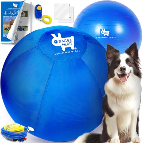 Race&Herd Hüteball 25" | Herding Ball für Hunde | Robuste Hundespielzeug Set | Australian Shepherd & Viehhetzhunde | Pferdespielzeug Für Pferde - IACP Training Anleitung Gratis von Race&Herd