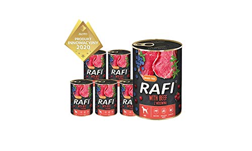 12x800g Rafi mit Rindfleisch Dosen Nassfutter Hundefutter NEU von Famry