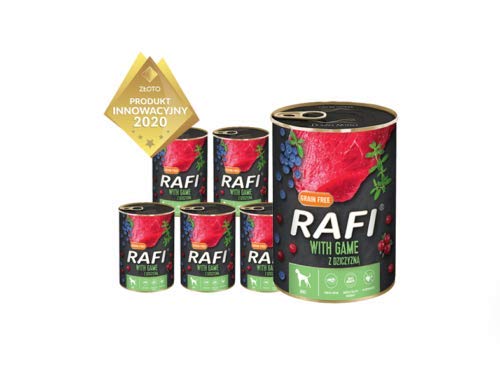 24x400g Rafi mit Wildfleisch Dosen Nassfutter Hundefutter NEU von Rafi