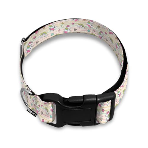 Einhorn-Hundehalsband, Regenbogen-, Wolken-, Sternen-, Diamant-, Cartoon-Hundehalsband, weich, elastisch, für weibliche und männliche Welpen, Katzen von Raguepo