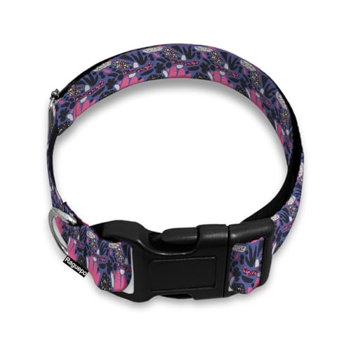 Halsband für Katzen, Hunde, Schnellverschluss-Schnalle, verstellbar, für weibliche und männliche Welpen, Rosa / Blau von Raguepo