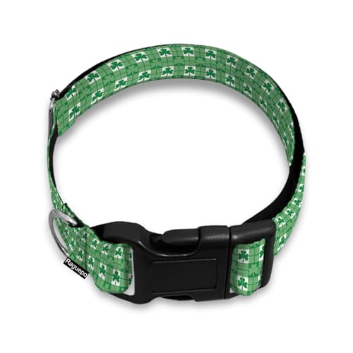 Hundehalsband, Motiv: Kleeblatt, St. Patrick's Day, Katze, groß, weich, für kleine, extra große, robuste Hunde von Raguepo