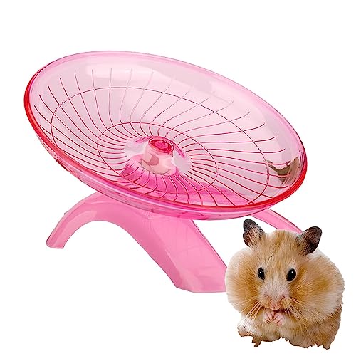 Rad Für Hamster, Hamsterrad, Laufrad Hamster, Leise Hamster Spielzeug, Trainingsrad Für Kleine Tiere, Superleise Laufrad Für Hamster, Fliegende Untertasse Rennmaus-Rad, 7-Zoll-Laufrad Aus Acryl von Rainao