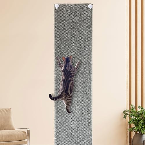 Kratzmatte Katze 40 x 180cm Verdickt Extra Große,Kratzbrett Wand,Kratzwand für Katzen, Kratzbretter Katze, Kratzschutz Sofa Katze für Sofa Möbel Tür Kratzschutz Grau von Rainmae