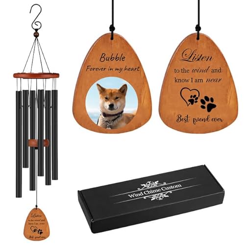 Rainsar Personalisierbares Haustier-Gedenk-Windspiel für den Verlust von Hunden und Katzen, individuelle Farbfoto-Windspiele für den Außenbereich, Garten, Trauergeschenk, 64,8 cm/81,3 cm/94 cm Rainsar Personalisierbares Haustier-Gedenk-Windspiel für den Verlust von Hunden und Katzen, individuelle Farbfoto-Windspiele für den Außenbereich, Garten, Trauergeschenk, 64,8 cm/81,3 cm/94 cm von Rainsar