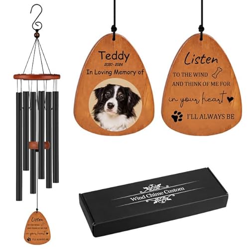 Rainsar Personalisierbares Haustier-Gedenk-Windspiel für den Verlust von Hunden und Katzen, individuelle Farbfoto-Windspiele für den Außenbereich, Garten, Trauergeschenk, 64,8 cm/81,3 cm/94 cm Rainsar Personalisierbares Haustier-Gedenk-Windspiel für den Verlust von Hunden und Katzen, individuelle Farbfoto-Windspiele für den Außenbereich, Garten, Trauergeschenk, 64,8 cm/81,3 cm/94 cm von Rainsar