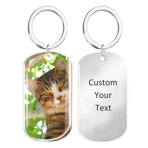 Rainsar Personalisierter Erinnerungs - Schlüsselanhänger für Hunde/Katzen mit Farbfoto & Epoxidharz - Gravur Andenken, Trostgeschenk bei Haustierverlust Rainsar Personalisierter Erinnerungs - Schlüsselanhänger für Hunde/Katzen mit Farbfoto & Epoxidharz - Gravur Andenken, Trostgeschenk bei Haustierverlust von Rainsar
