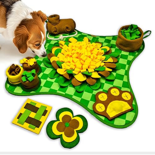 Rasingwell Schnüffelmatte für Hunde und Katzen, mit Bäckerei-Thema, Schnüffelmatte, 80,8 x 42,9 cm, für große Rassen, interaktives Hunde-Puzzle-Spielzeug & Anreicherungsspielzeug für Hunde, von Raisingwell