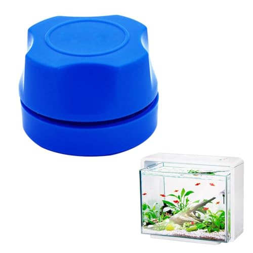 Rakiuty Aquarium Magnetbürste,Aquarium Magnetische Glasbürste,Doppelseitige Magnetbürste,Fish Tank Glass Magnetic Brush,Fish Tank Magnetic Glass Cleaner,Magnetische Bürste für Aquarien (Blau) von Rakiuty