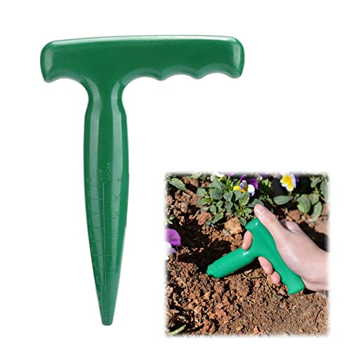 Handheld-Gartenstanzer,Anbau-Erdsämaschine,Handlicher Pflanzlochbohrer,Bodenloch,Flanzer,Sämlingswerkzeug zum Umpflanzen von Pflanzen Gemüseanbauzubehö,1Pcs Grün von Rakiuty