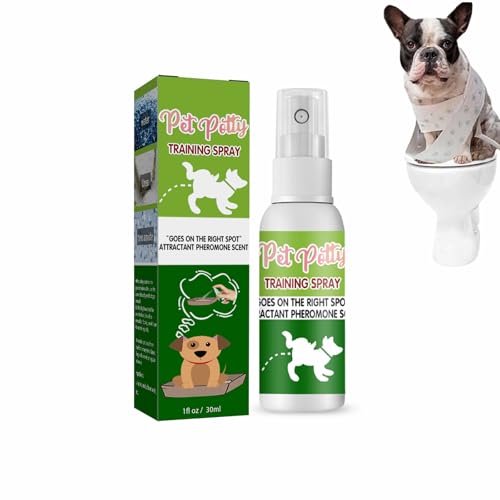 Rakiuty Hundetöpfchentrainingsspray, Haustier-Töpfchentrainingsspray, Haustier-Defäkationsinduktion, Haustier-Toiletten-Sprühgerät für Hunde, 30 ml Hundetoiletten-Training, für den Innen- und von Rakiuty