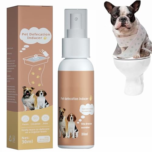 Rakiuty Hundetöpfchentrainingsspray, Haustier-Toiletten-Ortungssprüher, Haustier-Defäkationsinduktion, Training, Hund, Katzentoilette, Defäkationsmittel für den Innen- und Außenbereich, 30 ml von Rakiuty