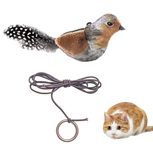 Rakiuty Interaktive Katzespielzeug Zwitschern,Katze Spielzeug Interaktives,Katzenspielzeug,Interaktives Zwitscherndes Vogel-Katzenspielzeug,Vogelspielzeug Simulierter Zwitschernder Vogel,1PC von Rakiuty