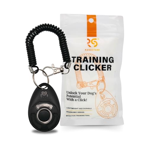 RandStark Hundetraining Clicker mit Handschlaufe Langlebig und Leicht Verhaltenstraining Tool Haustier Training Clicker für Hunde Katzen Welpen von RandStark