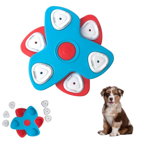 Rangebow Pets Interaktiver Hunde-Slow-Feeder, 2-lagiges Puzzle-Spielzeug, Gehirnstimulation und IQ-Verbesserung für alle kleinen, mittleren und großen Hunderassen, Unterhaltungs-Leckerli-Spielzeug von Rangebow