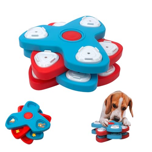 Rangebow Pets Interaktiver Hunde-Slow-Feeder, 4-lagiges Puzzle-Spielzeug, Gehirnstimulation und IQ-Verbesserung für alle kleinen, mittleren und großen Hunderassen, Unterhaltungs-Leckerli-Spielzeug, Ge von Rangebow