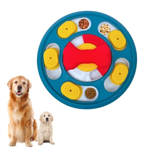 Rangebow Pets Interaktives Hunde-Puzzlespielzeug zur Verbesserung des IQ und der Gehirnstimulation langsamer Futterspender für alle Rassen Unterhaltungsspielzeug für Hundeleckerlis als Geschenk (blau) von Rangebow