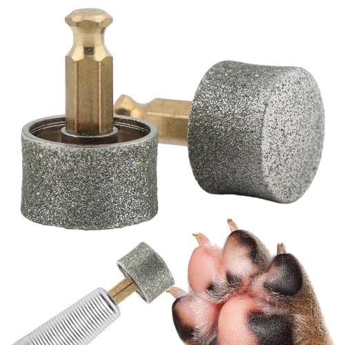 Ersatzkopf für Hunde-Nagelschleifer, Diamantspitzen, Bohrer, Haustier-Nagelschleifscheibe, professionelle Krallenglättung für Hunde und Katzen, Krallenglättungsschleifer für elektrische von Ranjaner