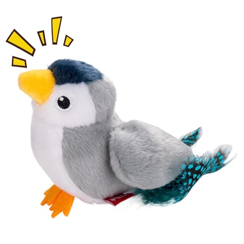 Flapping Bird Cat Toy, Zwitschernder Vogel Katzenspielzeug Flapping Wings,simuliertes Zwitschern Vogel Katzenspielzeug,flatterndes Vogel-Katzenspielzeug, Interaktives Lustiges Katzen-Quietschspielzeug von Ranley