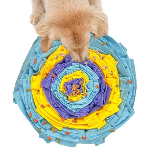 Futtermatte für Hunde, Schnüffelmatte für Hunde, Bunte Hundefuttermatte, Enrichment Toys Haustier-Schnüffelpad, interaktive Haustierbedarf-Hundefütterungsmatte für Geruchstraining und langsames von Ranley