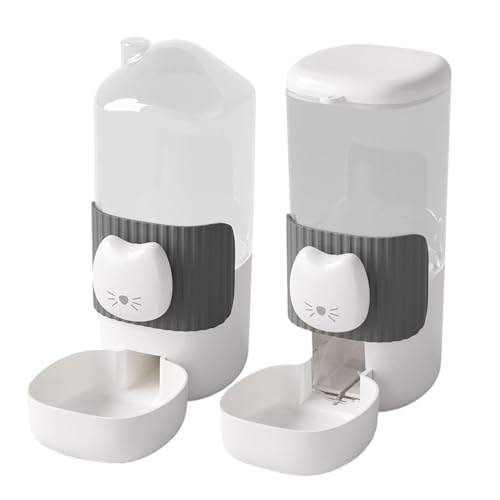 Katzenfutter- und Wasserspender,Katzenfutter- und Wasserspender-Set - Katzenfutterspender - Katzenfutter- und Wasserspender, Spender mit großer Kapazität für Haustiere, Hunde, Welpen, Kätzchen, von Ranley