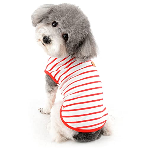 Ranphy Ärmelloses T-Shirt für kleine Hunde, Baumwolle, gestrickt, weich, atmungsaktiv, Sommerbekleidung für Chihuahua, Yorkshire Terrier von Ranphy