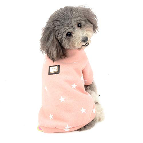 Ranphy Kleiner Hund Pullover Mantel Fleece Pullover Welpen Trainingsanzug Winter Chihuahua Kleidung Mädchen Junge Jacke Bequeme Baumwolle Bekleidung Rosa S von Ranphy