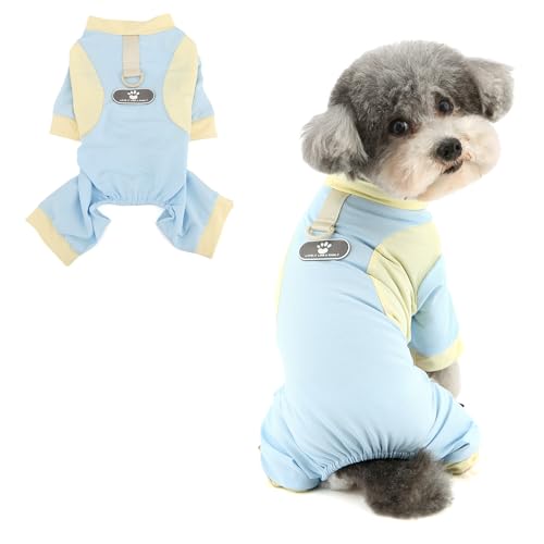 Ranphy Sonnenschutz-Jumpsuit für Haustiere, weicher Netzstoff, für XS, kleine Hunde, Welpen, cooler Schlafanzug mit Leinen-Ring, dehnbar, atmungsaktiv, Yorkie, Chihuahua, Sommerkleidung Ranphy Sonnenschutz-Jumpsuit für Haustiere, weicher Netzstoff, für XS, kleine Hunde, Welpen, cooler Schlafanzug mit Leinen-Ring, dehnbar, atmungsaktiv, Yorkie, Chihuahua, Sommerkleidung von Ranphy