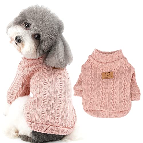 Ranphy Strickpullover für kleine Hunde, für den Winter, warm, solide, für kaltes Wetter von Ranphy