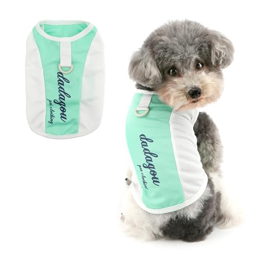 Ranphy Weiches Mesh-Sport-Shirt für Haustiere, Sonnenschutzshirt für XS, kleine Hunde, Welpen, cooles Tanktop mit Ring für die Leine, atmungsaktiv, Yorkie, Chihuahua, Sommerkleidung, Katzenkleidung Ranphy Weiches Mesh-Sport-Shirt für Haustiere, Sonnenschutzshirt für XS, kleine Hunde, Welpen, cooles Tanktop mit Ring für die Leine, atmungsaktiv, Yorkie, Chihuahua, Sommerkleidung, Katzenkleidung von Ranphy