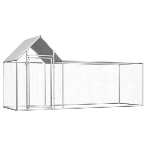 Rantry Hühnerstall 3 x 1 x 1,5 m aus verzinktem Stahl, Käfig für Tiere, Hühner, Kaninchen, 3 x 1 x 1,5 m, Dekoration für Möbel von Rantry