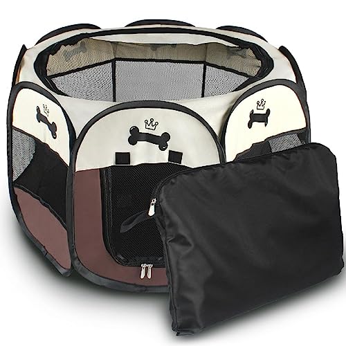 Katzen Laufstall Indoor Pet Zelt Atmungsaktiv Mesh-Playpen Hundehaus Outdoor Puppy Anti-Bite Zaun Faltbar Kleine Hund Zelt Haustier Zelt Betten Für Größe Hunde Kleine Hunde Outdoor Indoor von Ranuw