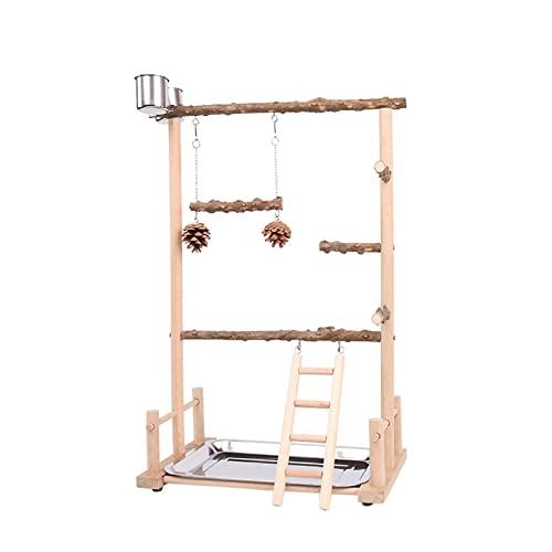 Lovebird Kanarienvogel-Sitzstange, Ständer, Brücke, Schaukel, Klettern, Holz, Trainingshängematte, Spielzeug für Vögel, Vogelstange, Ständer zum Schleifen von Ranuw