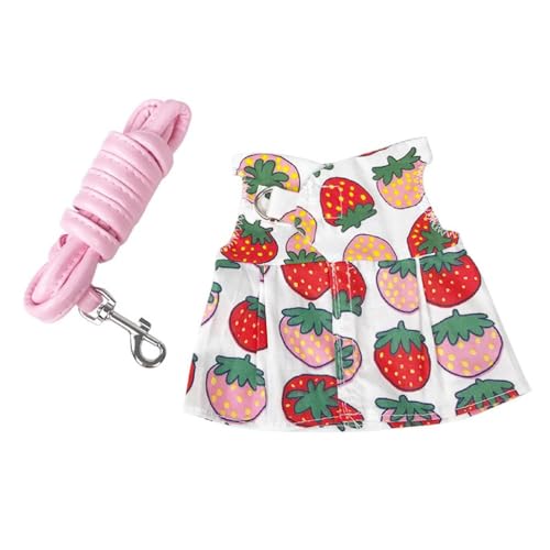 Ranuw Haustier Kaninchen Kleid Atmungsaktives Kleintiergeschirr Weste Und Leine Set Ausbruchsicher Niedliches Kostüm Für Kleine Igel Hamster Kaninchen Geschirr Und Leine Set Kleid Zum Spazierengehen von Ranuw