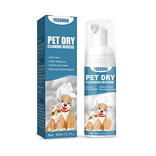 Trockenshampoo Für Hunde Reiniger Ohne Ausspülen Natürliches Wasserfreies Mousse Für Hunde Und Katzen Ideal Für Die Badlose Reinigung Und Geruchsbeseitiger Für Haustiere Shampoo Ohne Ausspülen von Ranuw