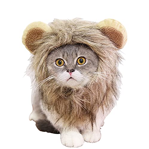 Ranvi Löwenmähne Kostüm für Katzen oder Hund passt Halsgröße 11,02-14,96 Zoll, perfekt für Halloween, Partys, Fotoshootings und Geschenke für Katzen- oder Hundeliebhaber(L) von Ranvi